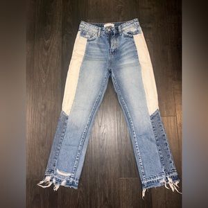 VERVET jeans size 24 denim and white
